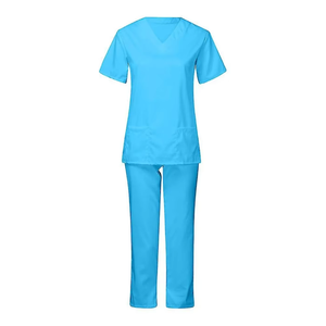 Tenues médicales pour infirmières, style tulipe, manches zippées, ceinture, pour médecins, infirmières, soignants, hôpital, en toile 100% coton pour femmes - Product Image 5