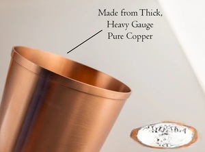 Botella de Cobre con Vasos para Beber Agua, Diseño Único, Botella de Yoga para el Hogar, Botella de Cobre Personalizada de 34 oz a Prueba de Fugas - Product Image 2