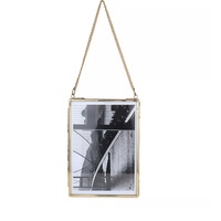 Cadre photo en acier inoxydable doré brillant de marque DC, taille standard, logo personnalisé, pour table/mur, vente en gros d'usine
