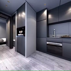 Casa de contenedores de envío expandible de 20 pies y 40 pies de EE. UU. con 2 dormitorios Tipo L Gabinete Cocina Inodoro residencial-¡Todo en una unidad! - Product Image 4