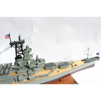 Modèle de navire de guerre en bois artisanal USS NEW JERSEY (BB-62) pour la décoration et l'exposition, accessoire de jouet gonflable réaliste