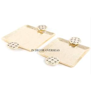 Llamativo aspecto blanco recubierto de polvo de color atractivo aspecto Hotel y restaurante centro de mesa bandeja de servicio en el precio más bajo - Product Image 3