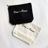 Vente en gros de pochette de voyage pour dames en promotion personnalisée sac de maquillage en coton à fermeture éclair