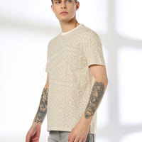 T-shirts Homme Oversize Personnalisés en Coton Non Tissé Délavé à l'Acide, Col Rond, Grammage Lourd, Style Décontracté Urbain, Longs et Unis, Haute Qualité