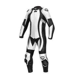 Combinaison de course de moto deux pièces pour homme sur mesure, respirante, coupe-vent, grande taille, en cuir PU, fabriquée directement au Pakistan - Product Image 2