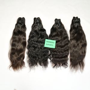 100% Remy vierge naturel noir ondulé temple vietnamien Extensions de cheveux humains ruban pré-collé aucun faisceaux traités chimiquement - Product Image 3