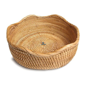 Nouveaux articles 2024 panier de fruits en rotin tissé naturel bols de rangement en osier paniers décoratifs - Product Image 4