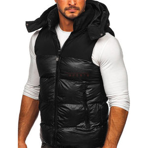 Chaqueta acolchada a prueba de viento para hombre, chaleco de calidad superior, Material de nailon 100%, chaqueta acolchada cálida para invierno, OEM personalizado - Product Image 4