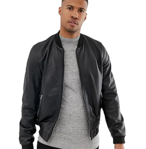 Chaqueta informal de cuero genuino de alta calidad para hombre, venta al por mayor, ropa de calle de moda, tinte negro largo con cintura con cinturón para la temporada de invierno - Product Image 6