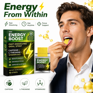 Tiras Orales de Disolución Rápida para Aumentar la Energía, Cafeína, L-Teanina, <span class=keywords><strong>Vitamina</strong></span> B12, Sin Azúcar, Apoyo para la Concentración y la Alerta, Energy OralFilm - Product Image 2
