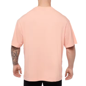 เสื้อยืดผ้าฝ้าย100% ฤดูร้อนสำหรับผู้ชายเสื้อยืดถักโอเวอร์ไซส์เปิดไหล่ทรงหลวมพิมพ์โลโก้ได้ตามต้องการ - Product Image 2