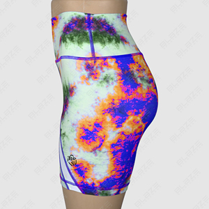 Blaze Fight Wear Personnalisé Solide Taille Haute Yoga Booty Shorts Rose Chaud Fitness Biker Shorts Taille Élastique Yoga Leggings - Product Image 4