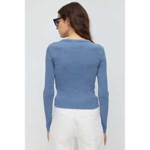 Camiseta Casual de Manga Larga con Cuello Redondo y Corte Regular, 87% Algodón - Product Image 5