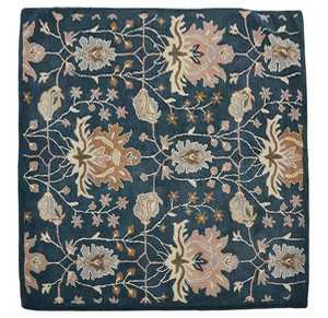 พรมปูพื้นผ้าวูลลายดอกไม้ผ้าขนแกะประดับด้วยมือเป็นมิตรกับสิ่งแวดล้อมปรับขนาดได้สำหรับการออกกำลังกาย-BBH บ้าน - Product Image 3