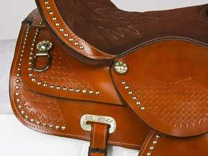 Selle de cheval anglaise et occidentale faite à la main en cuir pur très demandé directement d'Inde pour l'équitation - Product Image 5