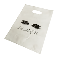 Sacs de marchandises Sacs de boutique en plastique pour petites entreprises Sacs à provisions en plastique au détail Logo personnalisé Wi