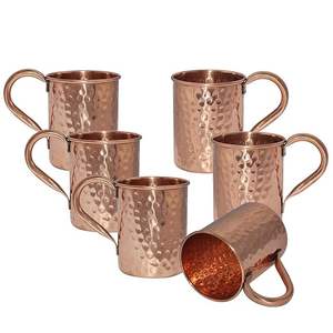 Auténtica taza de cobre para bebidas frías con mango duradero Moscow Mule Tumbler para decoración del hogar a bajo costo por LUXURY CRAFTS - Product Image 2