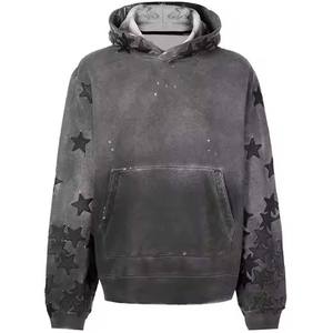 Sudadera con capucha y sudaderas de algodón con estampado personalizado Sudadera con capucha de lana de alta calidad para hombres y mujeres Sudaderas con capucha gruesas de estilo áspero con lavado ácido - Product Image 1