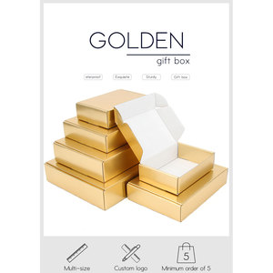 Caja de regalo de cartón de embalaje dorado, caja de jabón, cartón corrugado de 3 capas, admite la impresión de logotipo personalizado - Product Image 2