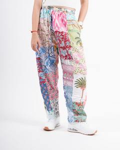 Pantalones Harem de retazos para todas las estaciones con cintura elástica, ropa holgada para festivales de verano para mujeres y hombres, venta al por mayor con bolsillos de verano - Product Image 5