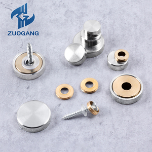 Zuo Gang Spiegelabdeckung aus reinem Kupfer mit Schrauben, dekorative flache Glasnägel, Kunststoffunterlegscheiben, harte Muttern für Werbung - Product Image 3