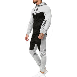Ensemble de survêtement pour homme en deux pièces, style sport décontracté pour l'hiver 2025, taille plus, vêtements de course, 100% polyester, respirant, sweat à capuche en polaire - Product Image 1