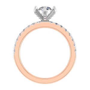 แหวนเพชรช่องสีทอง14K ทันสมัยเครื่องประดับเพชรเม็ดเล็กพิเศษผลิตตามสั่ง - Product Image 3