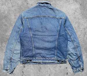 Custom Vintage Denim <b>Jacket</b> <b>for</b> Winter Formal & Casual Streetwear with Patchwork Print Embroidery & Button Decoration - Product Image 2