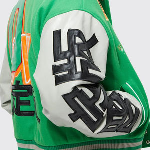 Chaqueta Varsity de Béisbol Personalizada 100% Lana para Hombre, con Parches de Chenilla Bordados, Estilo Urbano, Transpirable y Resistente al Viento para Invierno - Product Image 5