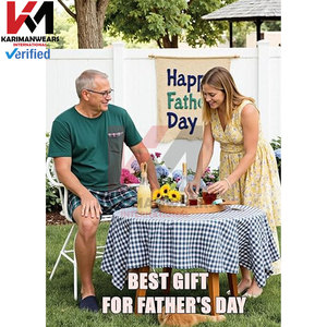 Ensemble de pyjama 2 pièces pour hommes T-shirt classique à manches courtes imprimé à carreaux Pantalon de détente pleine longueur Vêtements de nuit légers et doux - Product Image 5