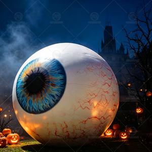 Œil gonflable d'Halloween personnalisé 0,8-10m, œil effrayant gonflable avec pupille et veine de couleur personnalisables pour la décoration de jardin d'Halloween - Product Image 5