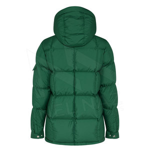 Men's High Quality Custom <b>Padded</b> Quilted <b>Waterproof</b> Hooded Winter Puffer <b>Jacket</b> with Stand Collar OEM Service - Product Image 2