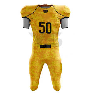 Fait sur mesure Uniforme de football américain de haute qualité Dernière conception avec technique respirante et imprimée Ensembles de vêtements de sport - Product Image 1