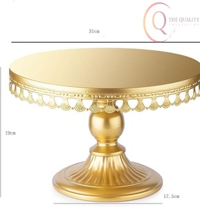 Base para Pastel Decorativa de Metal con Acabado Premium, Ideal para Mostradores de Panadería y Exhibiciones de Celebraciones - Product Image 5