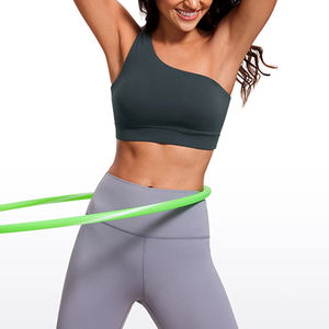 2024 Design Femmes Une Épaule Crop Sport Soutien-Gorge Sans Manches avec Une Sangle Faible Impact Entraînement Yoga Soutien-Gorge Sans Couture et Respirant - Product Image 2