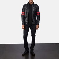 Chaqueta de Motociclista de Invierno de Piel de Vaca Genuina con Etiqueta Privada Personalizada para Hombre, Estilo Urbano, Cuello Alto, Secado Rápido, Transpirable, con Letras