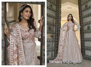 ชุด anarkali ตาข่ายลายผีเสื้อและชุดงานแต่งปักลาย - Product Image 3