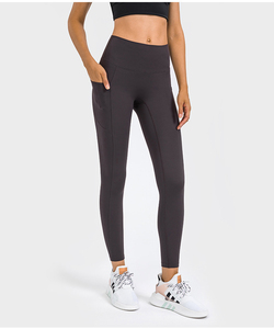 Solid Color Versatile Fitness Yoga Pants <b>Leggings</b> High Waist And Hip Lifting Cycling Pants - Product Image 5