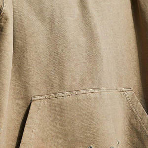 Sweats à capuche en détresse confortables de haute qualité pour hommes nouveau Style motif solide décontracté hiver col à capuche coton/Polyester - Product Image 4