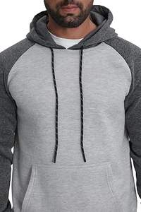 Sweat à capuche color block élégant pour homme, vêtement de sport confortable et tendance avec cordon de serrage réglable, poches et tissu de qualité supérieure - Product Image 4