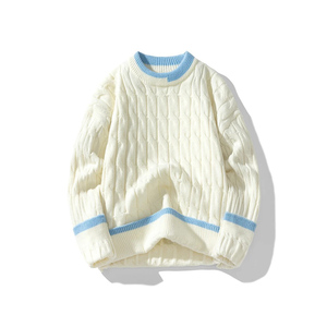 Pull à col rond en molleton personnalisé, nouveau style, fabrication personnalisée, imprimé, pour hommes - Product Image 1