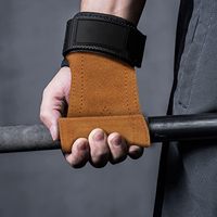 Poignées de musculation en cuir PU pour l'haltérophilie, entraînement fitness, bandes de maintien des poignets rembourrées, durables et réglables