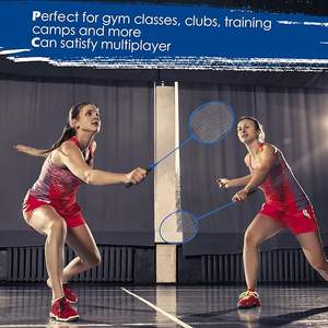 Vente chaude, raquette de badminton en fibre de carbone durable, ensemble de raquettes, 12 volants en nylon, poignée en PU souple, personnalisable, haute qualité, fer - Product Image 4