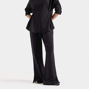 New Arrival Custom Logo Print Women Flare Track <b>Pant</b> Fitness And Casual Wear High Waist Low MOQ Flare Track <b>Pants</b> - Product Image 6