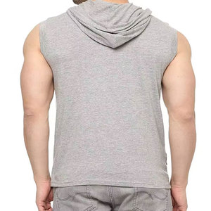 Wintress Hoody 100% algodón para hombre cuello redondo sudaderas con capucha logotipo personalizado sudadera para Hombre Sudaderas sin mangas - Product Image 3