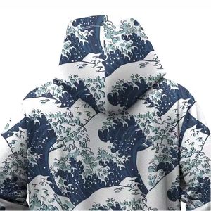 Sudadera con capucha de gran tamaño con logotipo personalizado OEM para hombre 600 GSM diseño de invierno bordado de peso pesado 450 poliéster/algodón teñido liso - Product Image 3