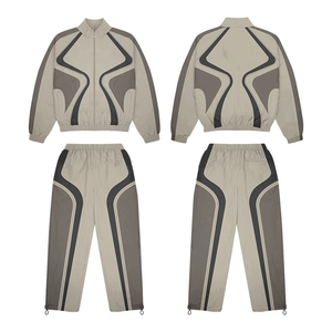 Combinaison coupe-vent décontractée pour homme en nylon respirant, solide, faible MOQ, légère, grande taille, sur mesure, 2 pièces - Product Image 5