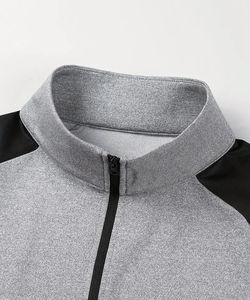 Embroidered Applique Heavyweight Pullover Hoodies <b>Men's</b> Winter Plain Dyed <b>half</b> <b>zip</b> top quality up <b>sweatshirt</b> for <b>men</b> - Product Image 4