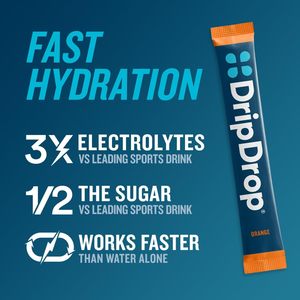 DripDrop Hydration Packets - Orange - Single Serve <b>Electrolytes</b> <b>Powder</b> Drink Mix - 32 Sticks - Product Image 2
