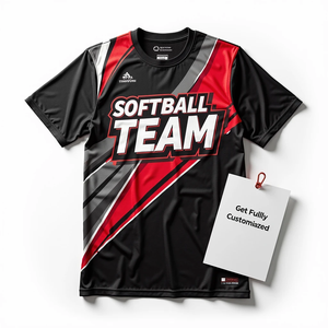 Maillots de sport sublimés personnalisés pour hommes pour la pêche Basketball Softball Soccer 100% Respirant Confortable Fit Crew Neck - Product Image 5